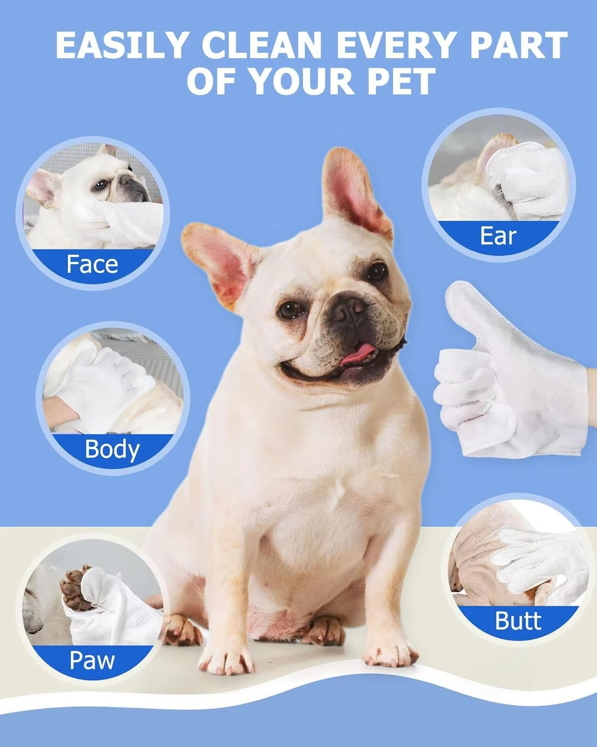PawPure™ Obrúsky na starostlivosť o srsť a líčidlá